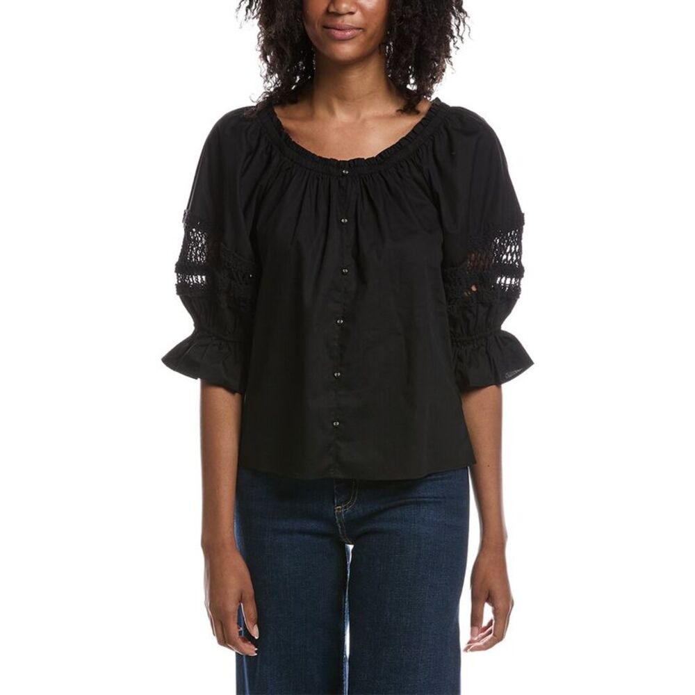Nanette Nanette Lepore Womens  Off-The-Shoulder Top, Black